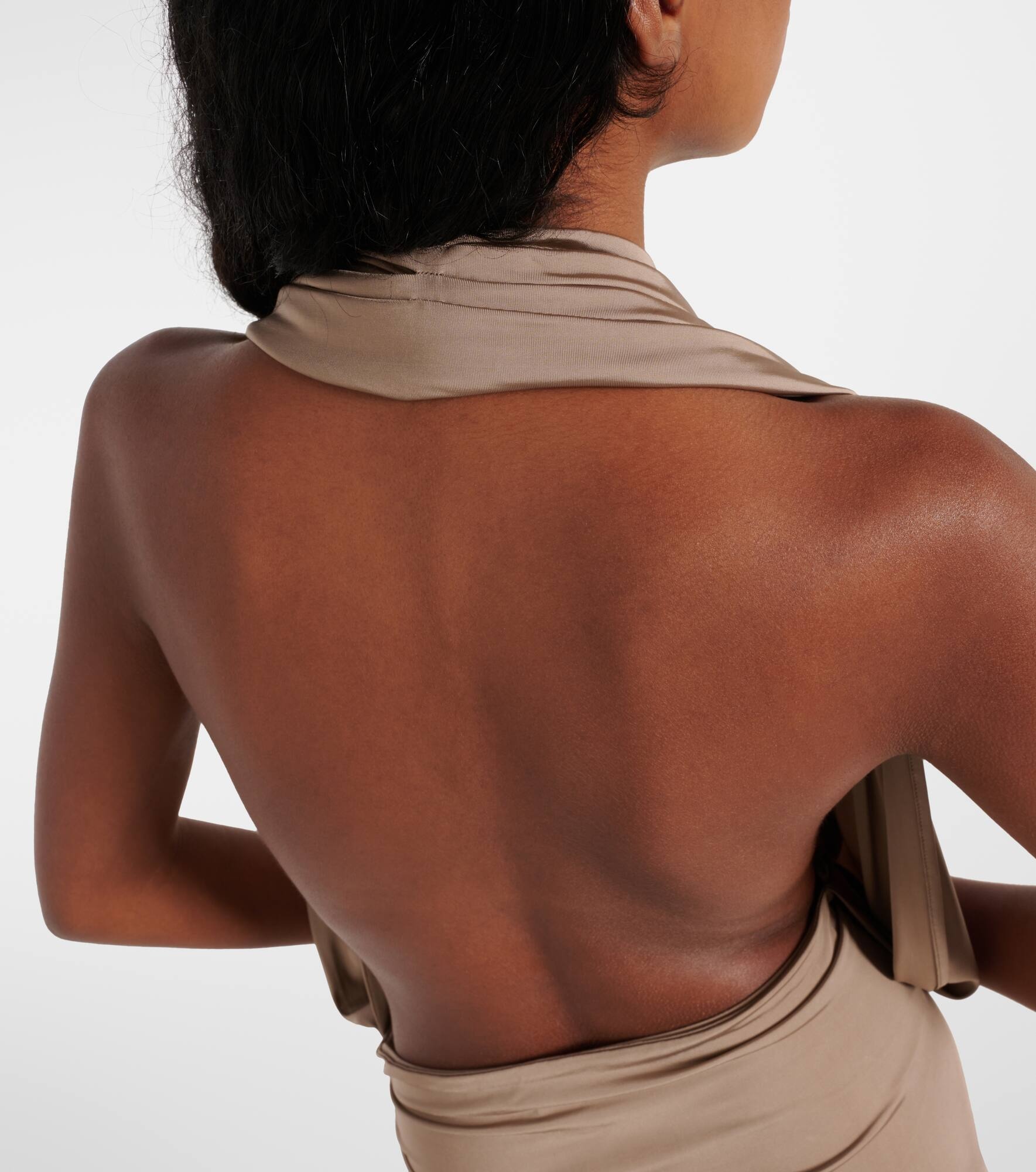 Open-back jersey midi dress - 7