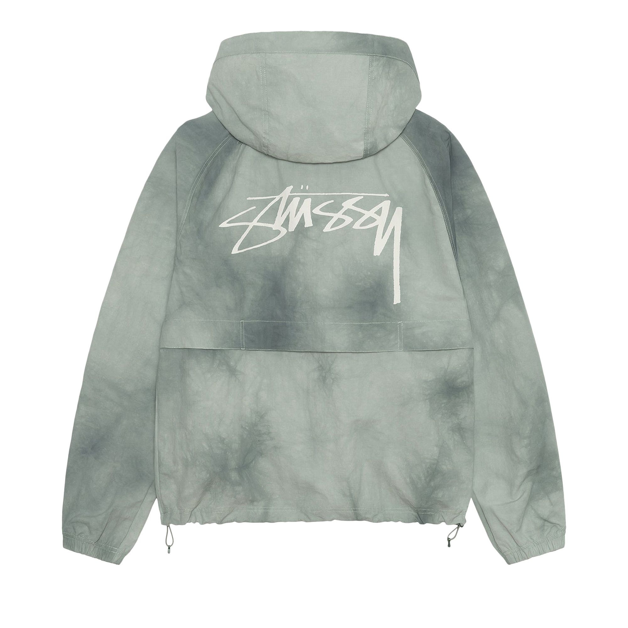 ★Stussy Wave Dye Beach Shell Jacket Sage★ Stüssy Stussy Beach Shell Wave Dye Zip Hoodie 'Sage