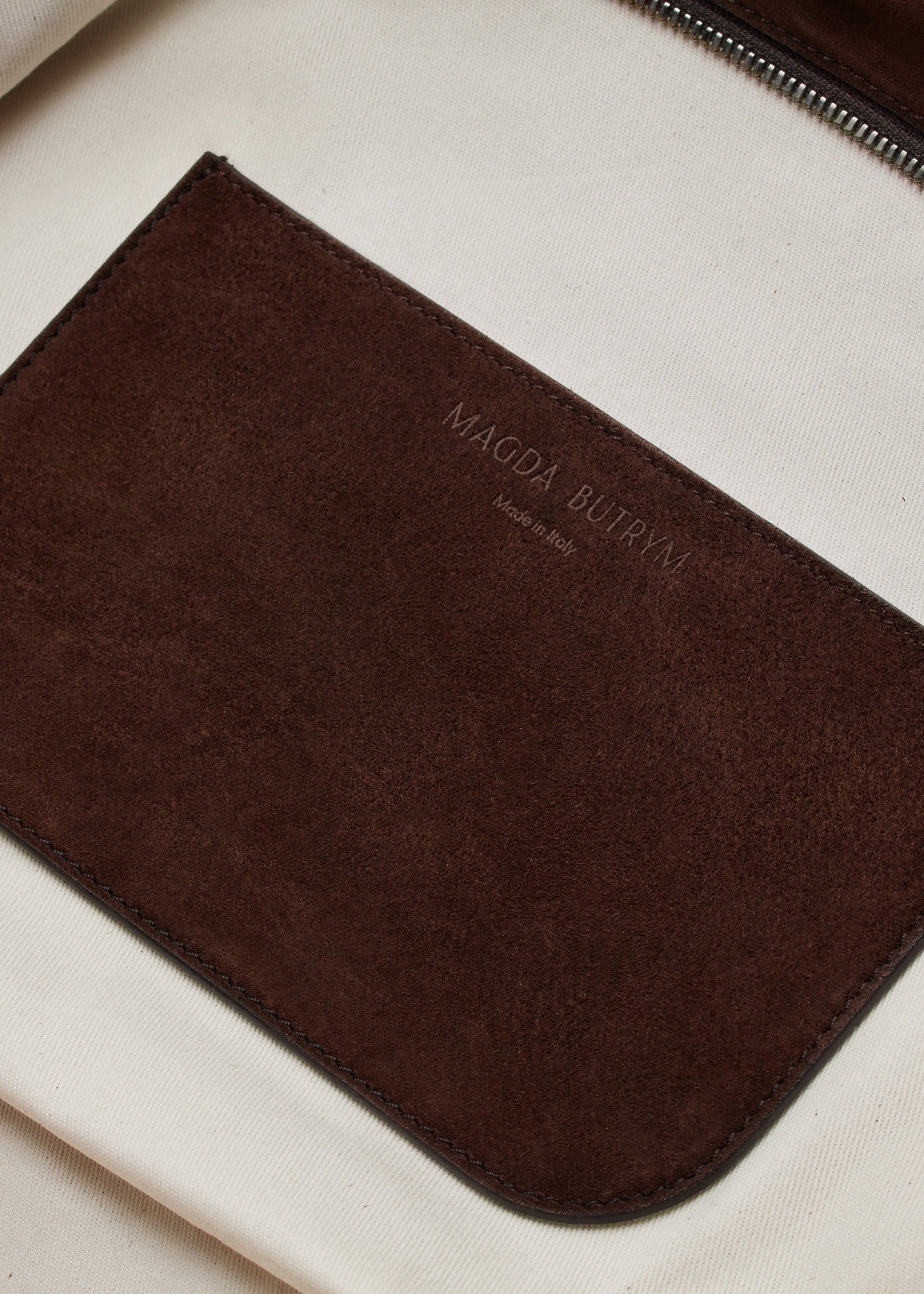 Large Brigitte bag in brown suede - 5