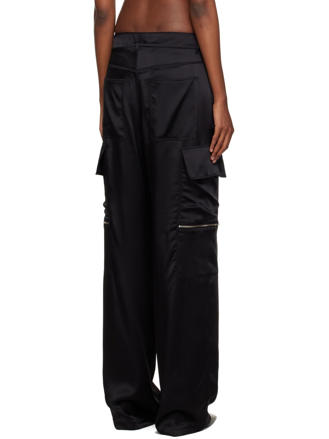 Black Skater Cargo Pants - 3