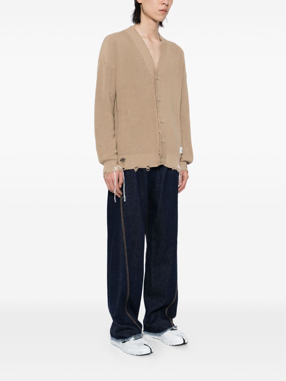 distressed cardigan - 3