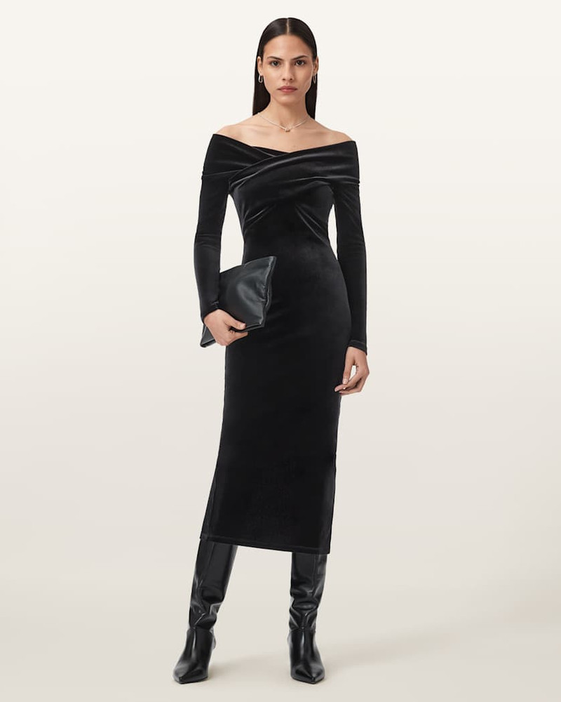 DELTA VELVET MIDI DRESS 4