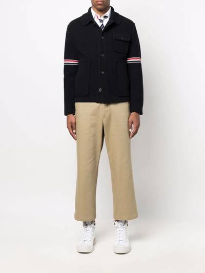 Thom Browne RWB knitted cardigan outlook