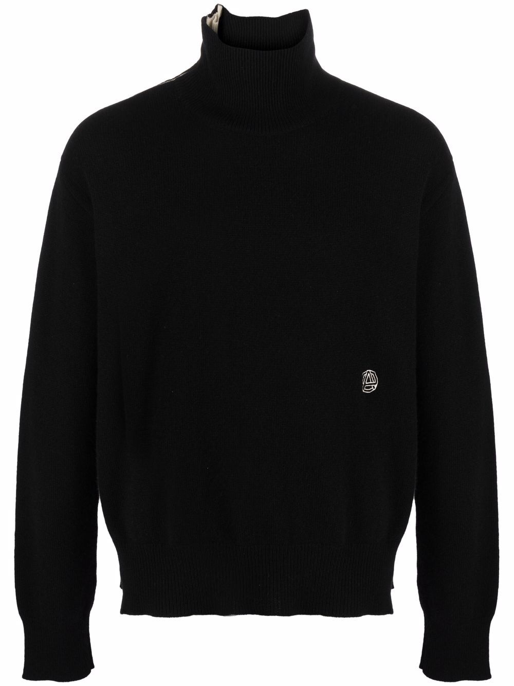 zip-detail roll-neck jumper - 1