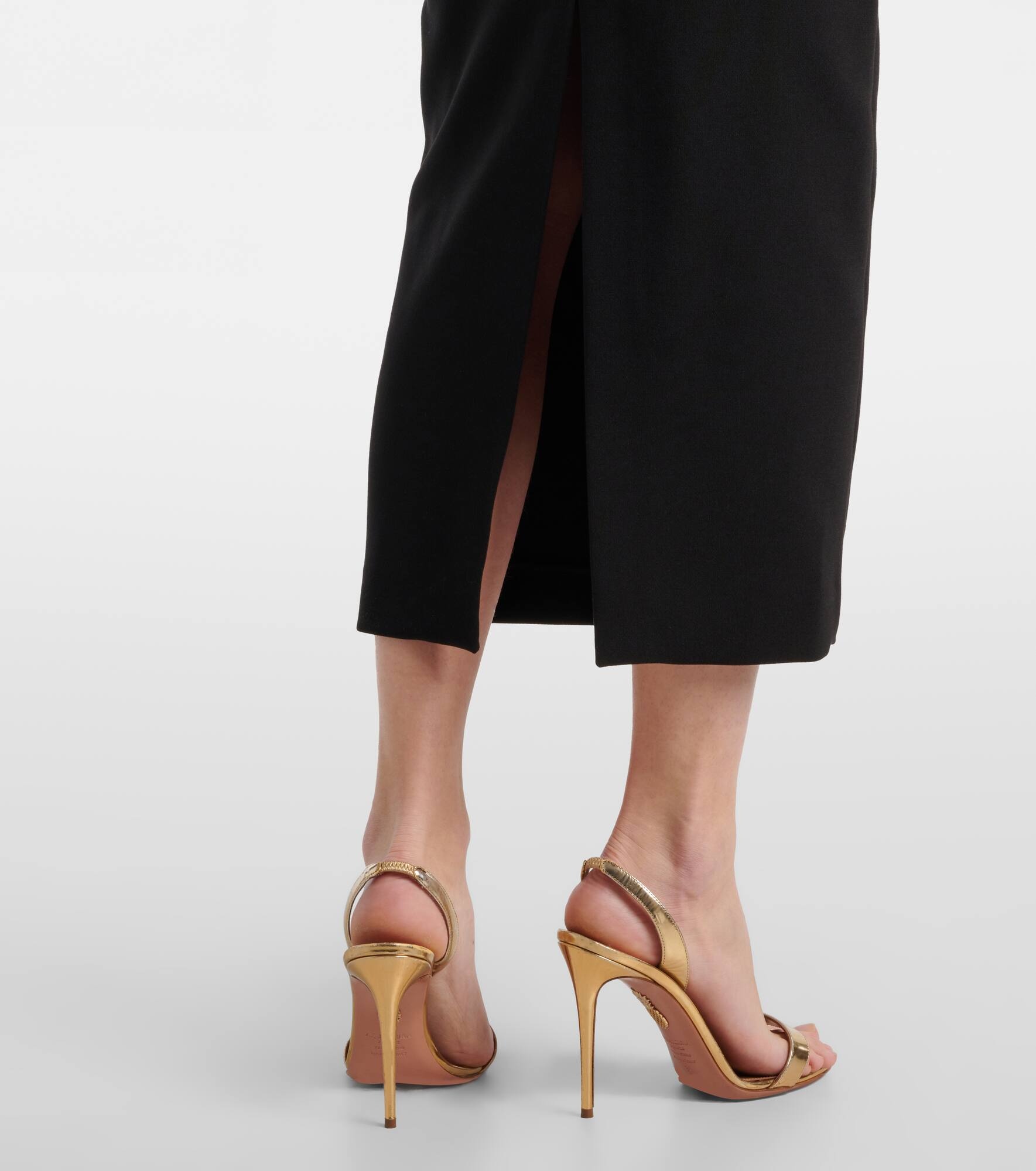Asymmetric crêpe midi dress - 5