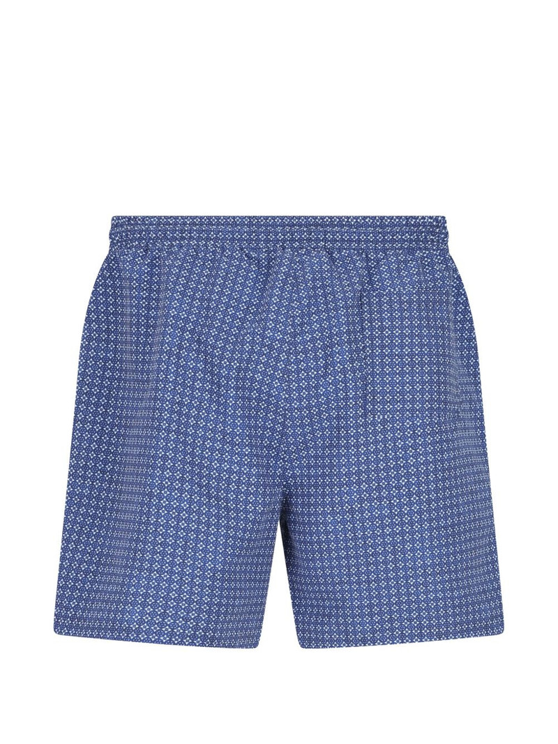 Brunello Cucinelli geometric-pattern swim shorts outlook