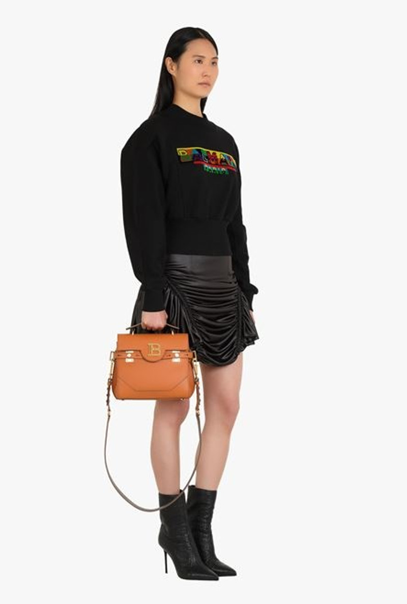 Balmain Camel smooth leather B-Buzz 23 bag outlook