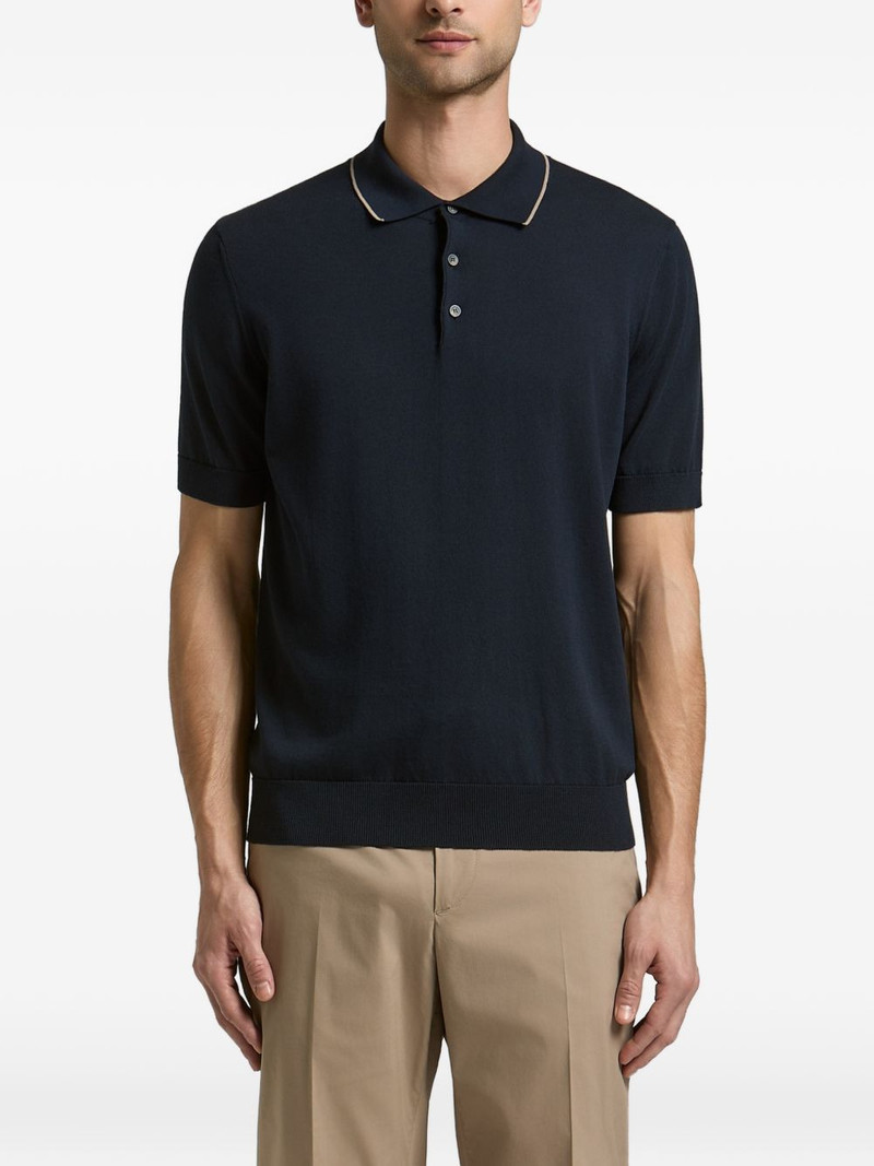 contrast-trim polo shirt 1