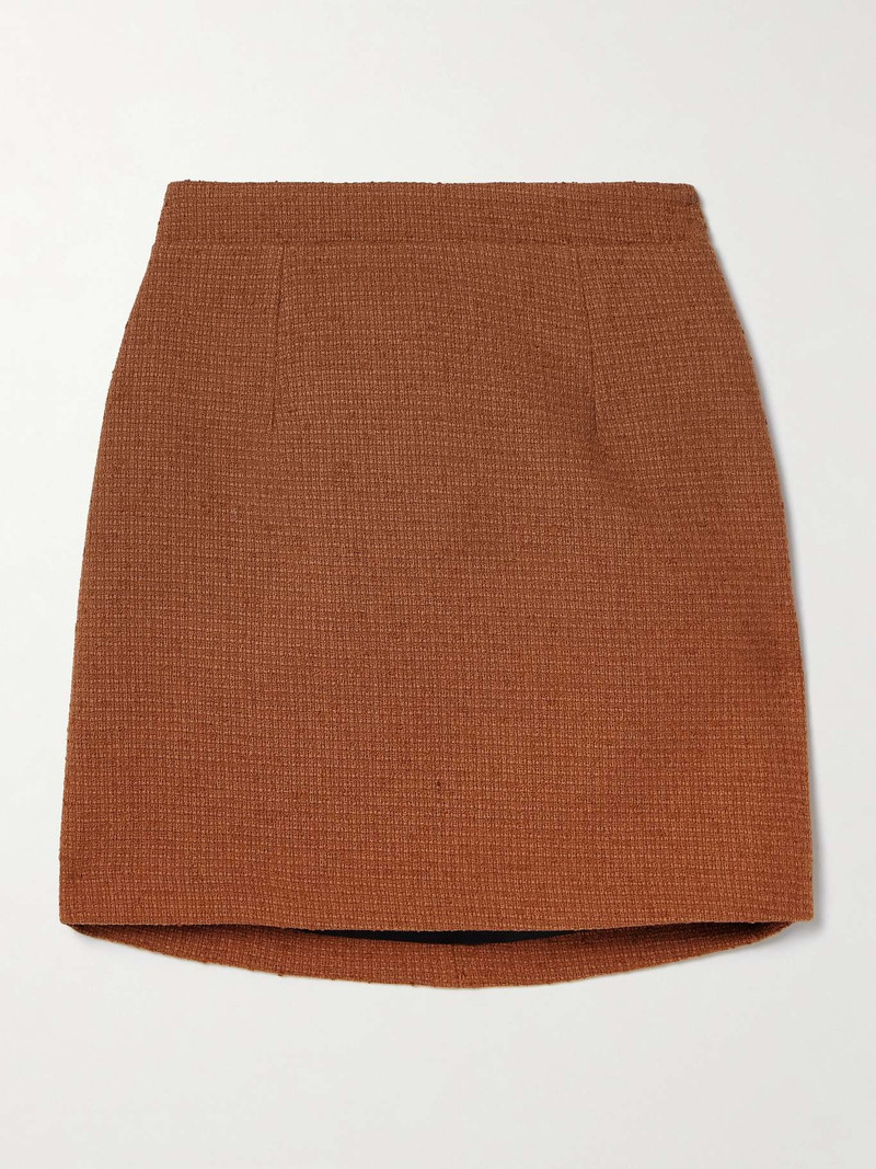 Wool-blend tweed mini skirt - 1