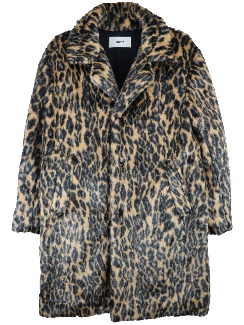leopard-print faux-fur coat 1