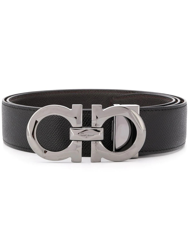 Gancini reversible leather belt 1