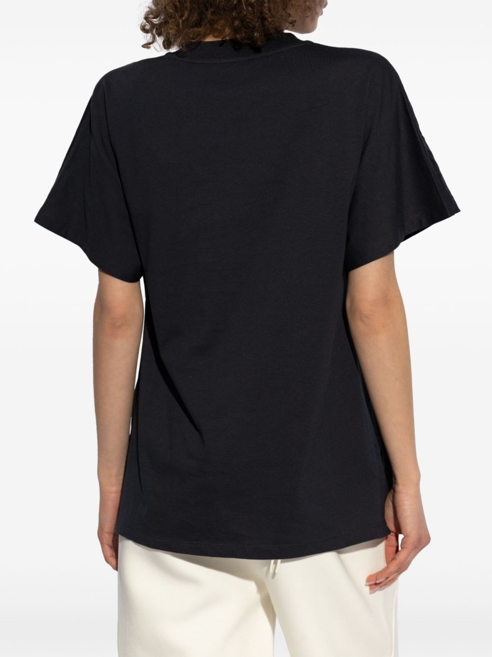 embroidered cursive-logo T-shirt - 4