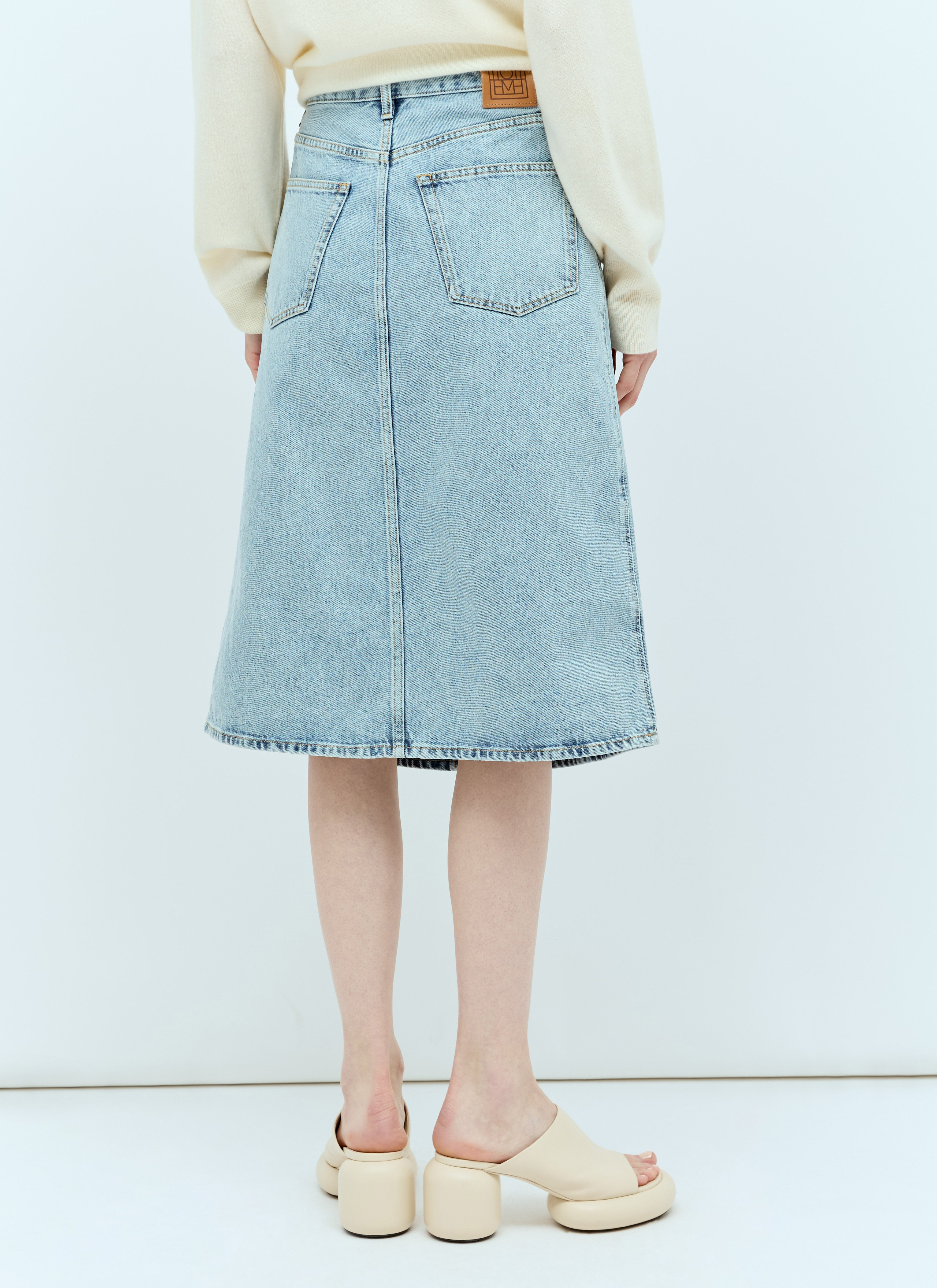 Toteme Women Denim Midi Skirt - 6