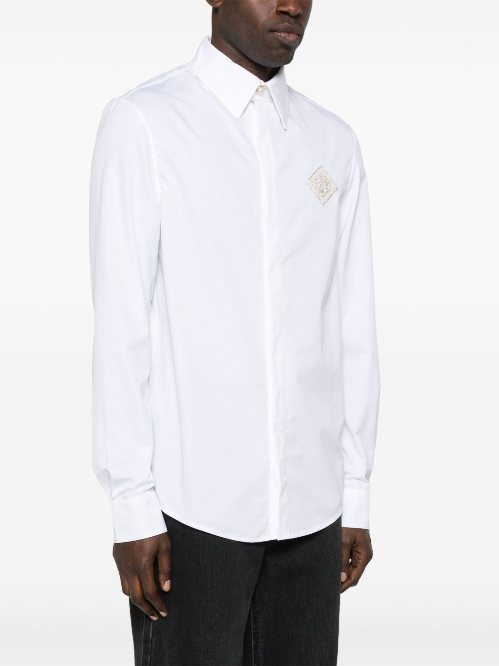 monogram-embroidered shirt - 3