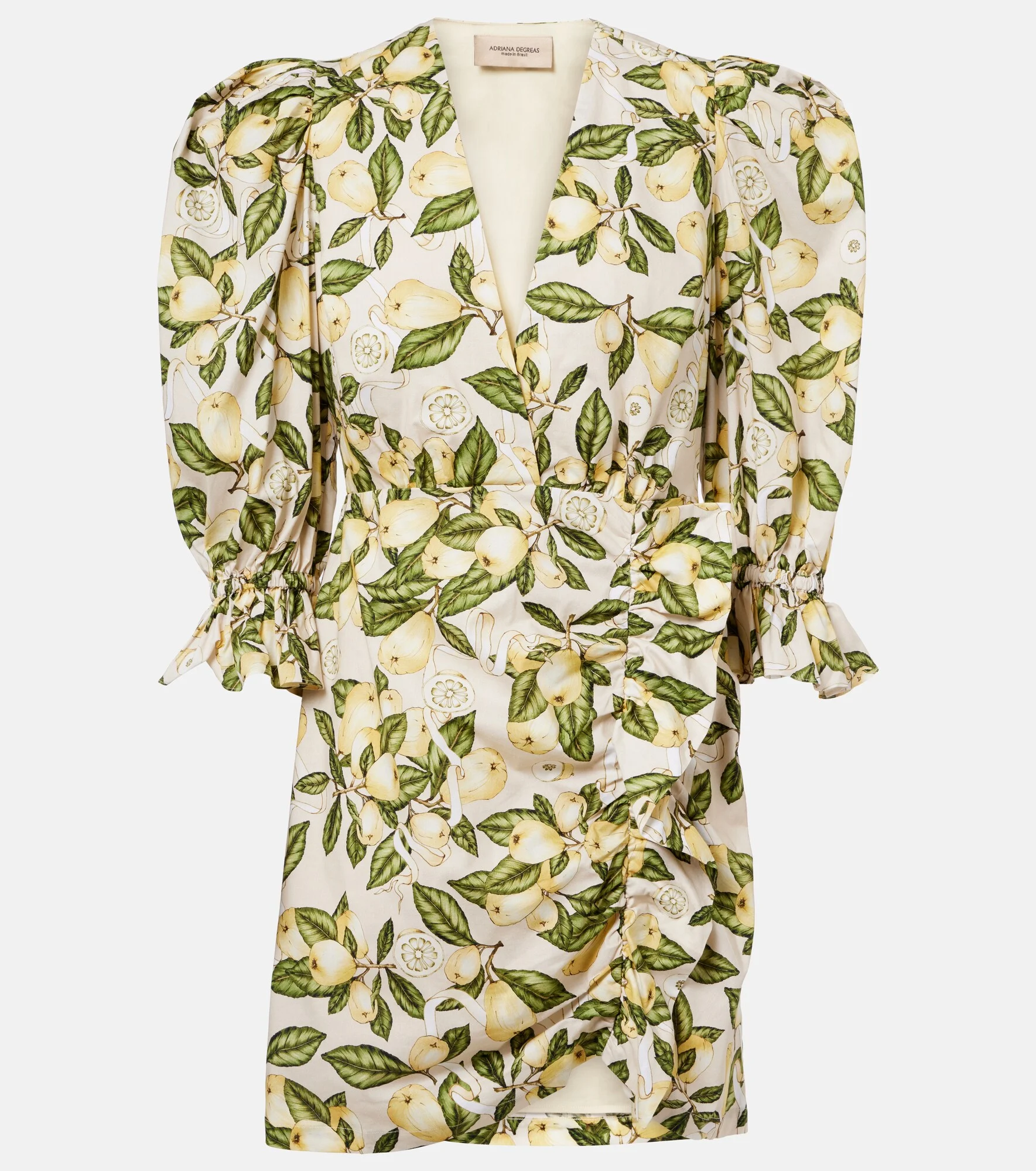 Printed cotton-blend minidress - 1