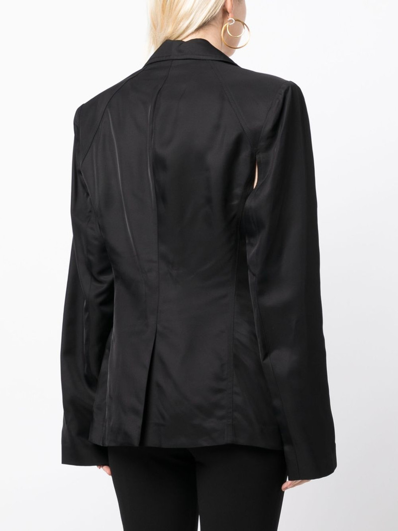 cut-out single-breasted blazer 4