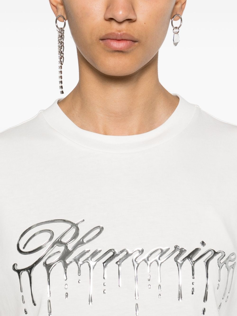 raised-logo T-shirt - 5
