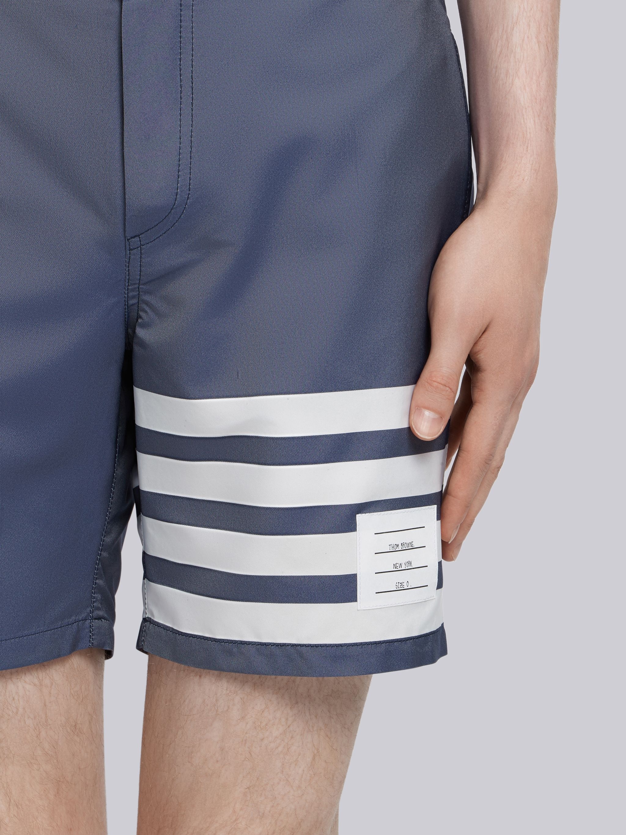 Navy Swim Tech Woven 4-bar Swim Short - 5