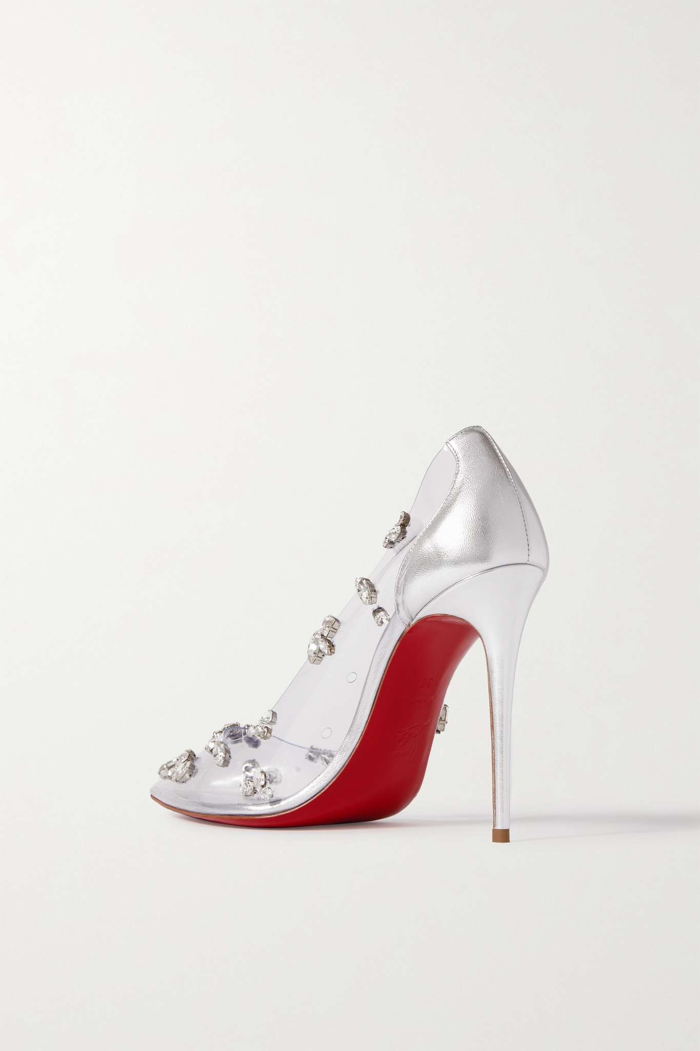 Christian Louboutin Degraqueen 100 metallic leather and