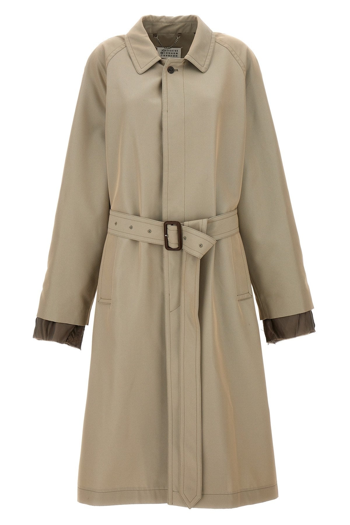 Maison Margiela Men Long Single-Breasted Trench Coat - 1