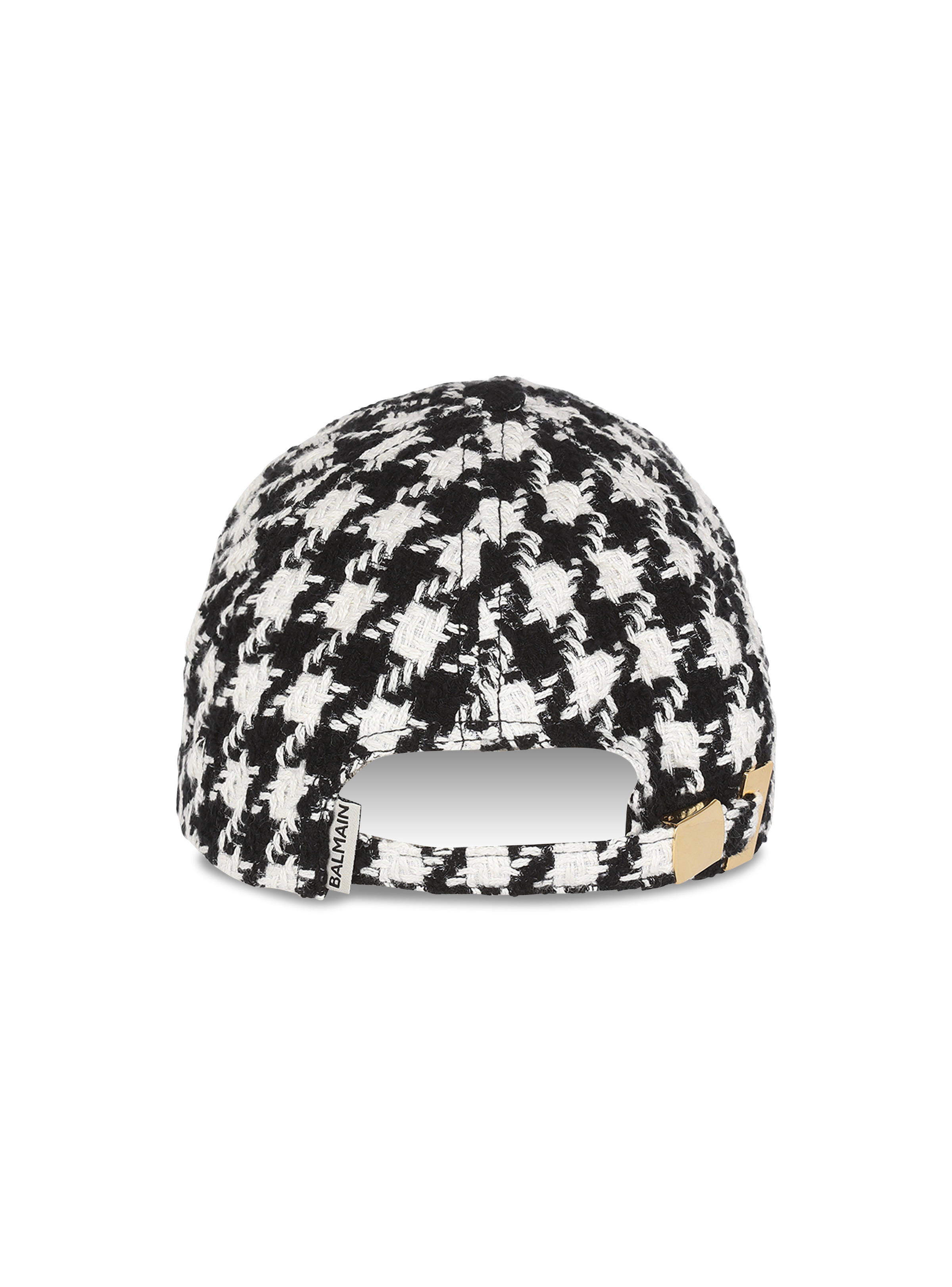 Houndstooth print cap - 4