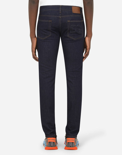 Dolce & Gabbana Blue skinny stretch denim jeans with DG logo outlook