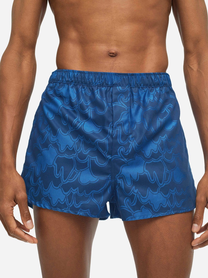 Men's Modern Fit Boxers Paris 23 Cotton Jacquard Navy - 2