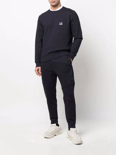 C.P. Company embroidered logo crew neck sweatshirt outlook