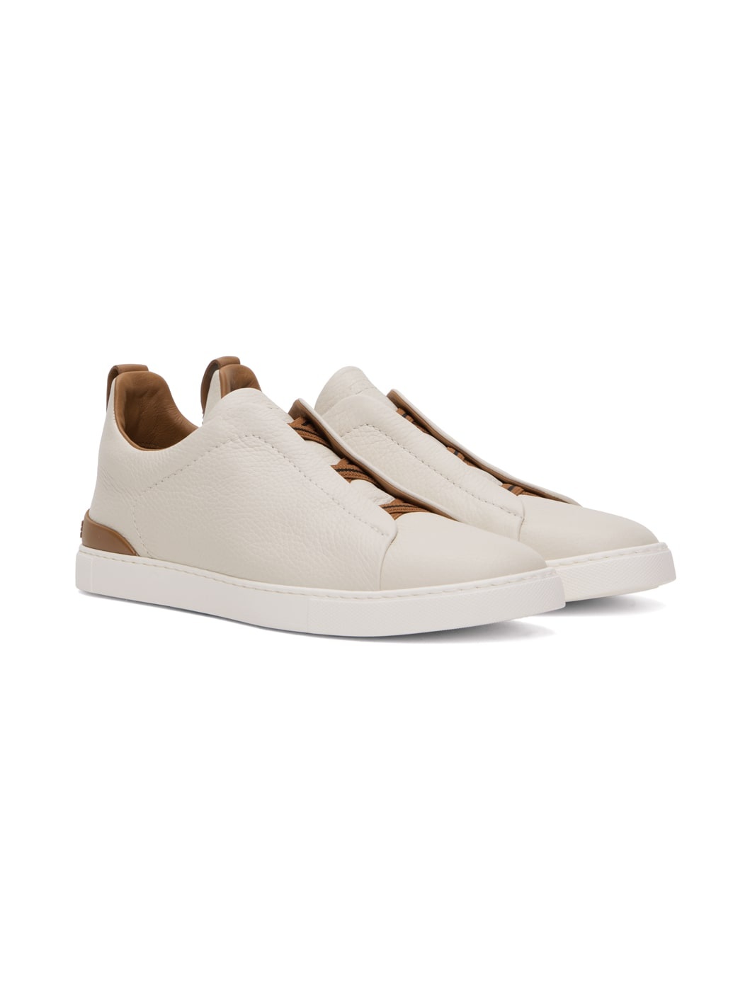 Off-White Deerskin Triple Stitch Sneakers - 4