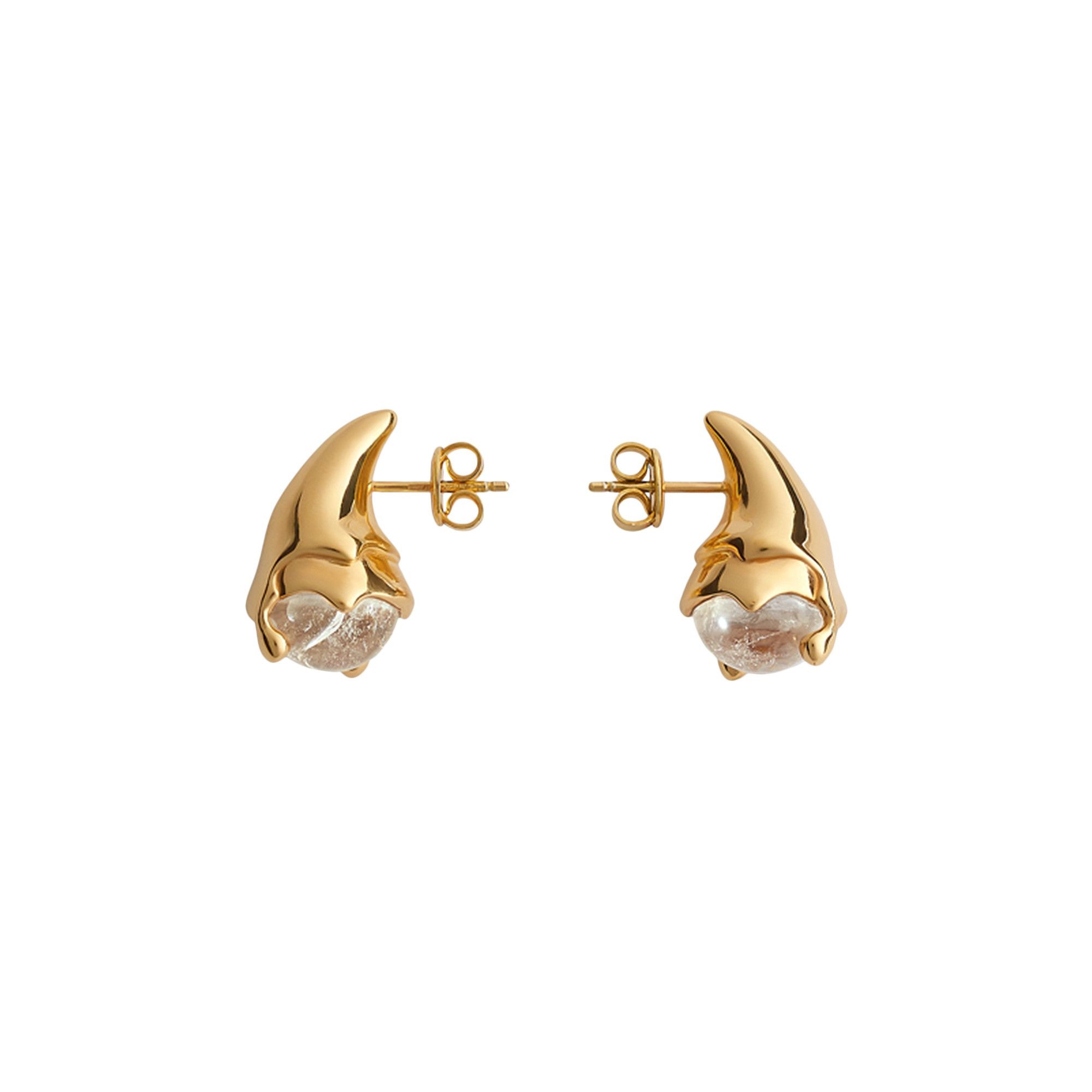 Bottega Veneta Teardrop Earrings 'Rock Crystal Quartz' - 1