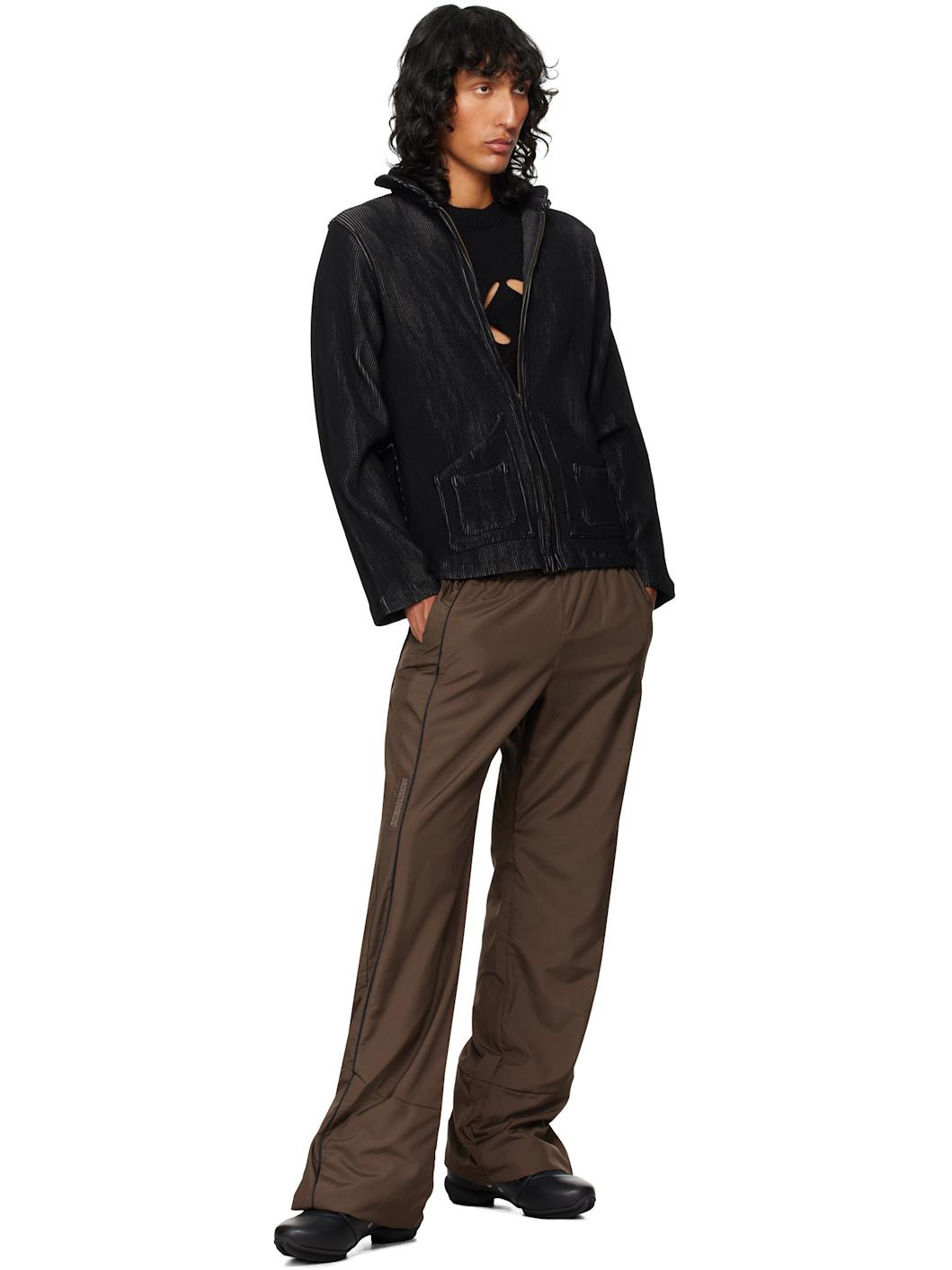 Brown Recycled Polyester Track Pants - 4