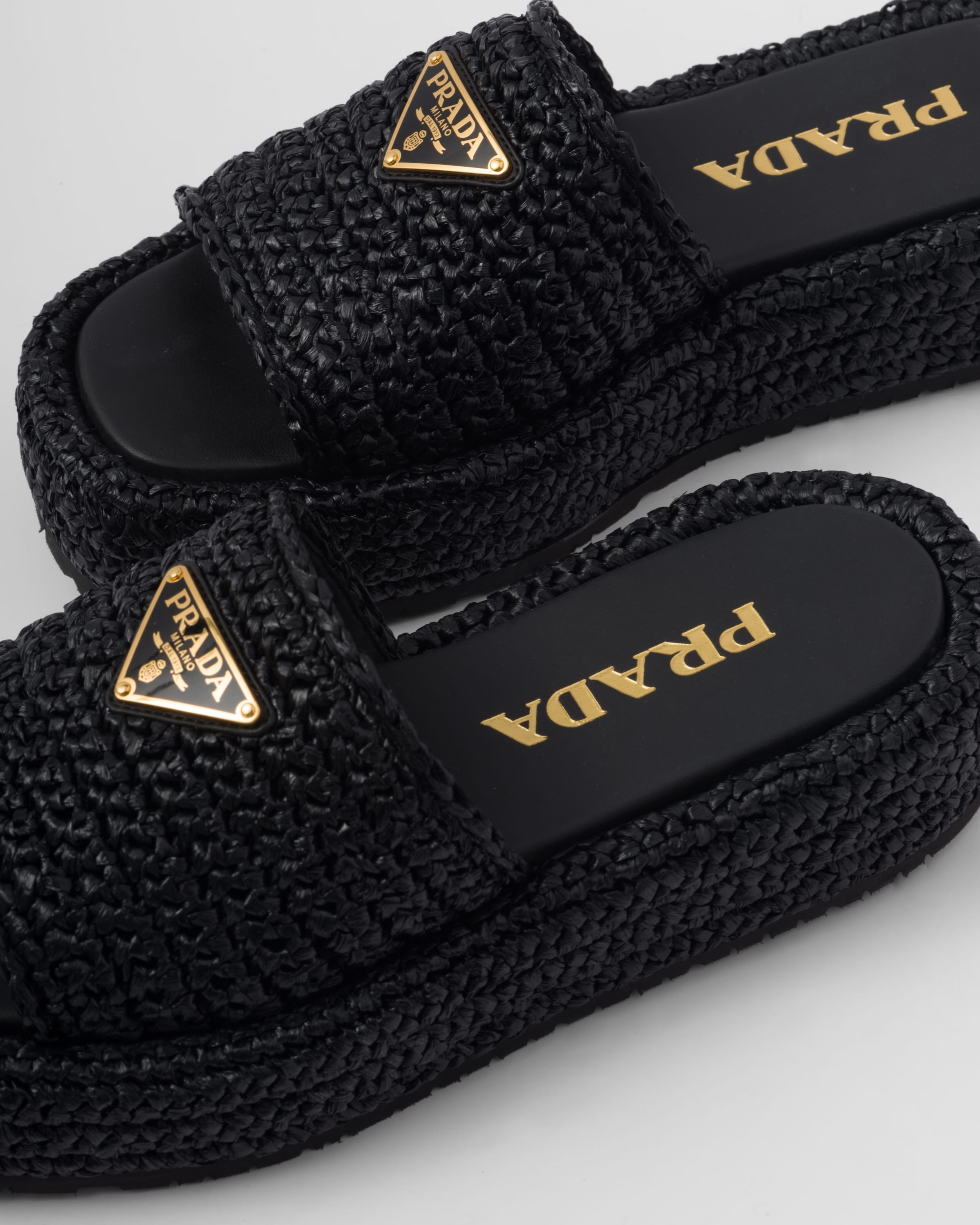 Prada Crochet flatform slides | REVERSIBLE