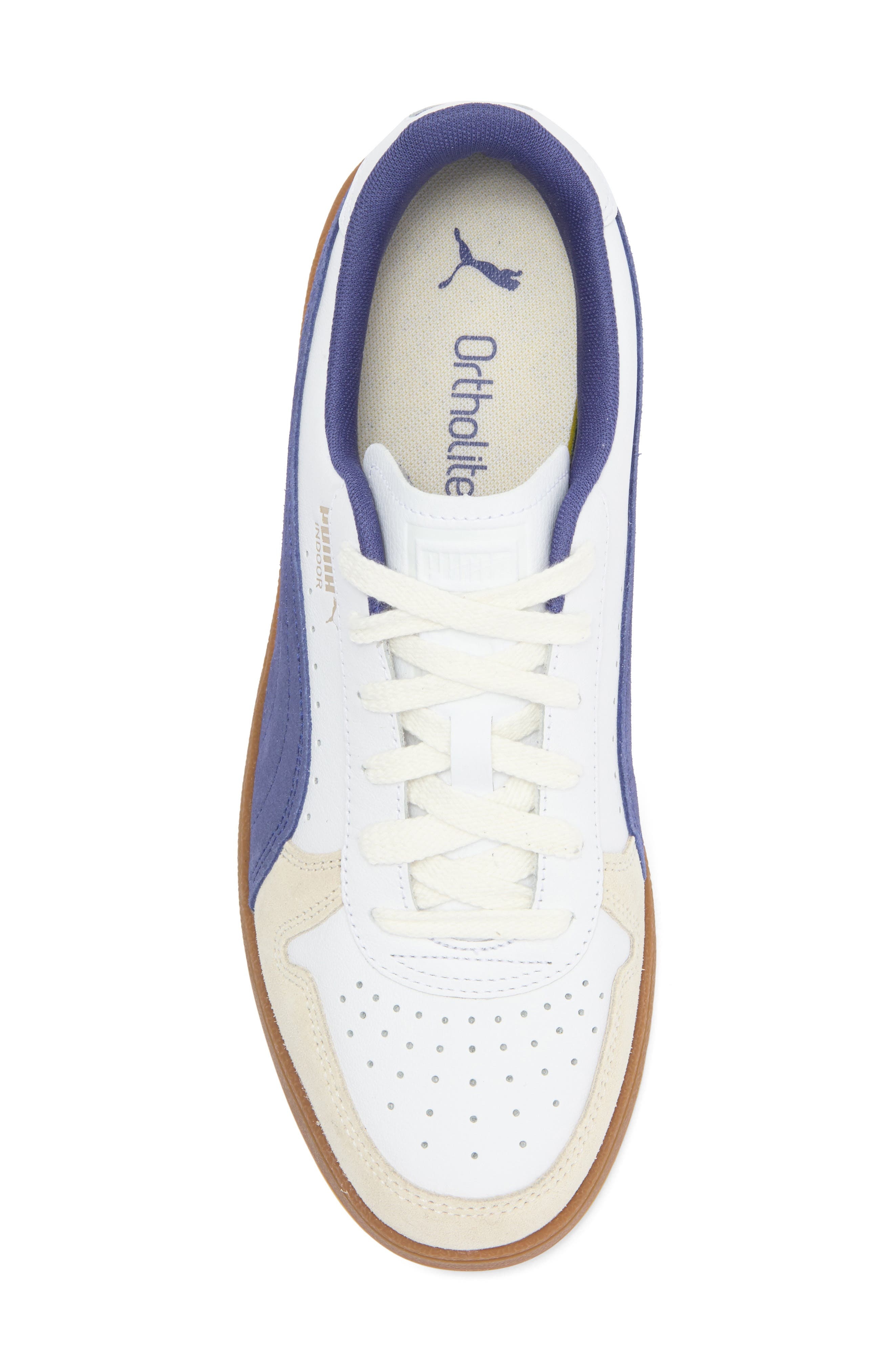PUMA Indoor Sneaker in Puma White-Blue Crystal-Gum at Nordstrom - 5