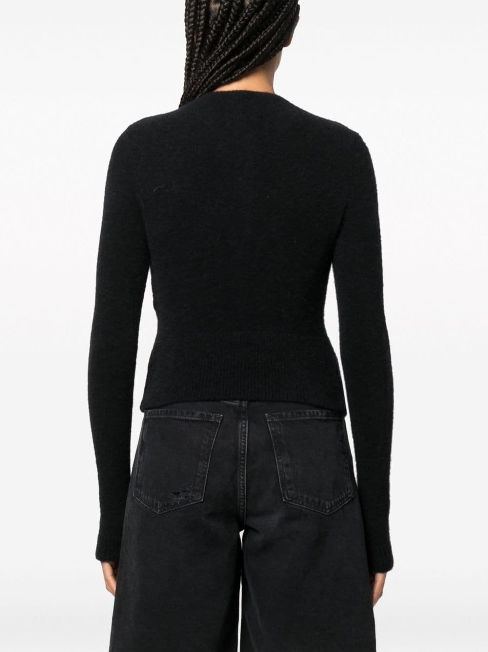 button-fastening knitted cardigan - 4