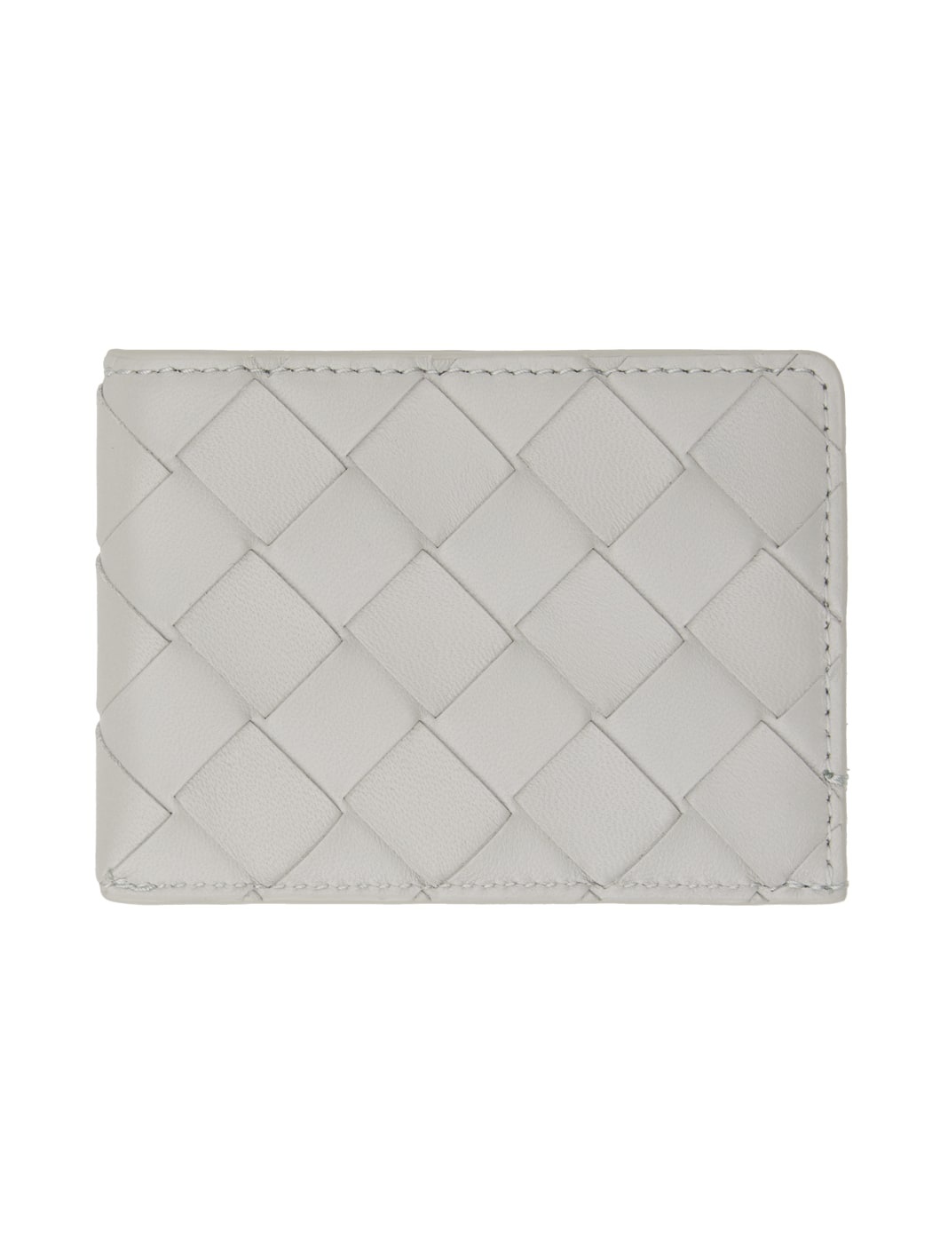 Gray Intrecciato Card Holder - 1