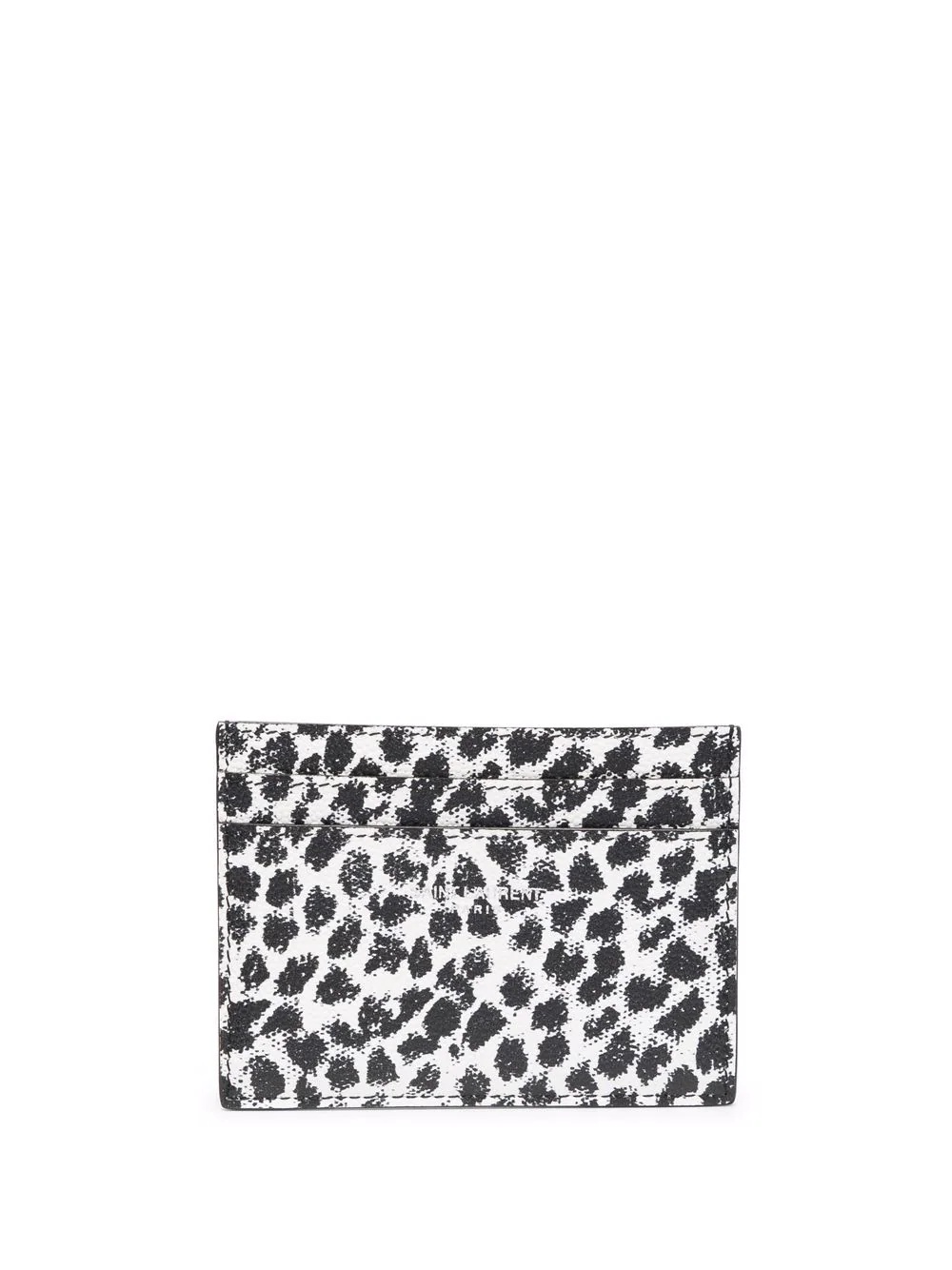 leopard-print leather cardholder - 1