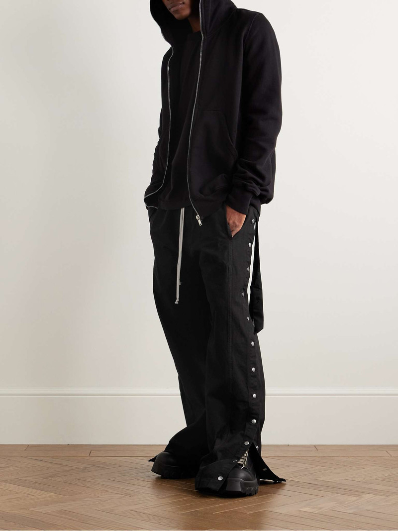 Rick Owens DRKSHDW Pusher Wide-Leg Cotton-Canvas Drawstring Trousers outlook