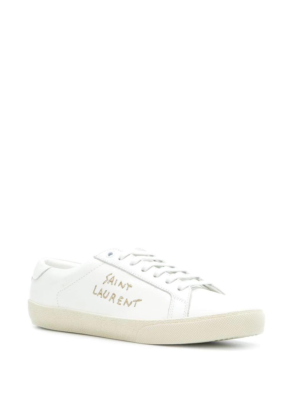 logo embroidered sneakers - 2