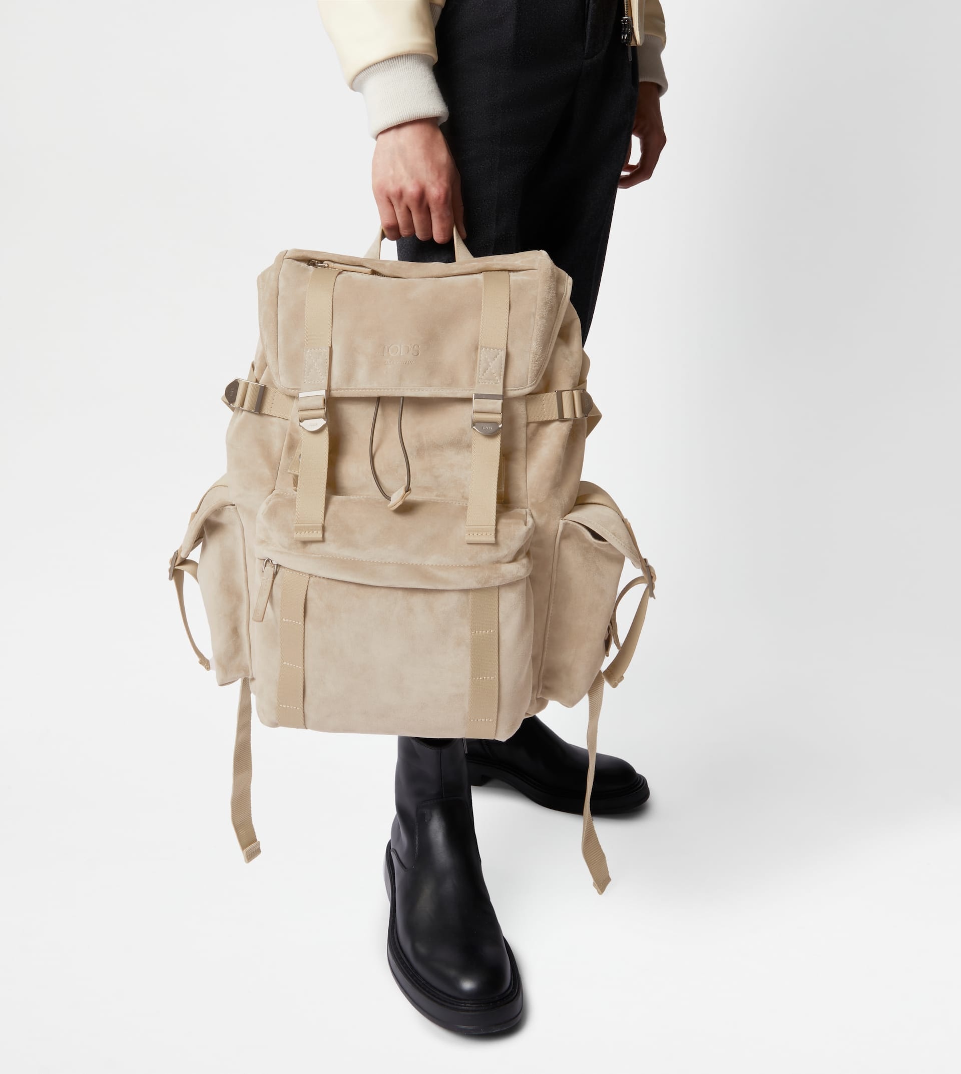 BACKPACK IN SUEDE MEDIUM - BEIGE - 2