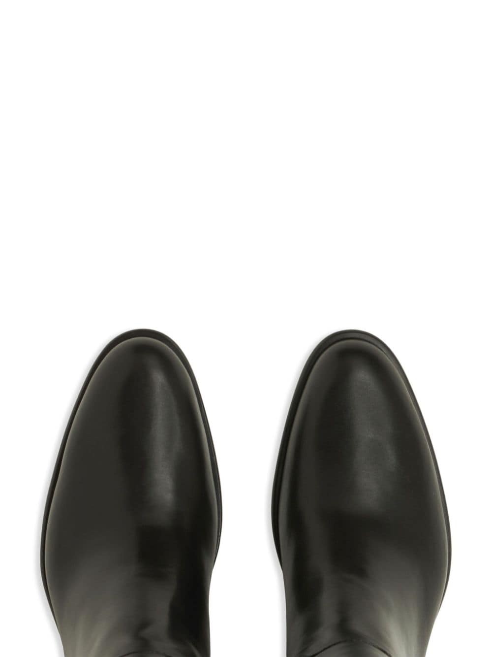 debossed-logo leather riding boots - 3