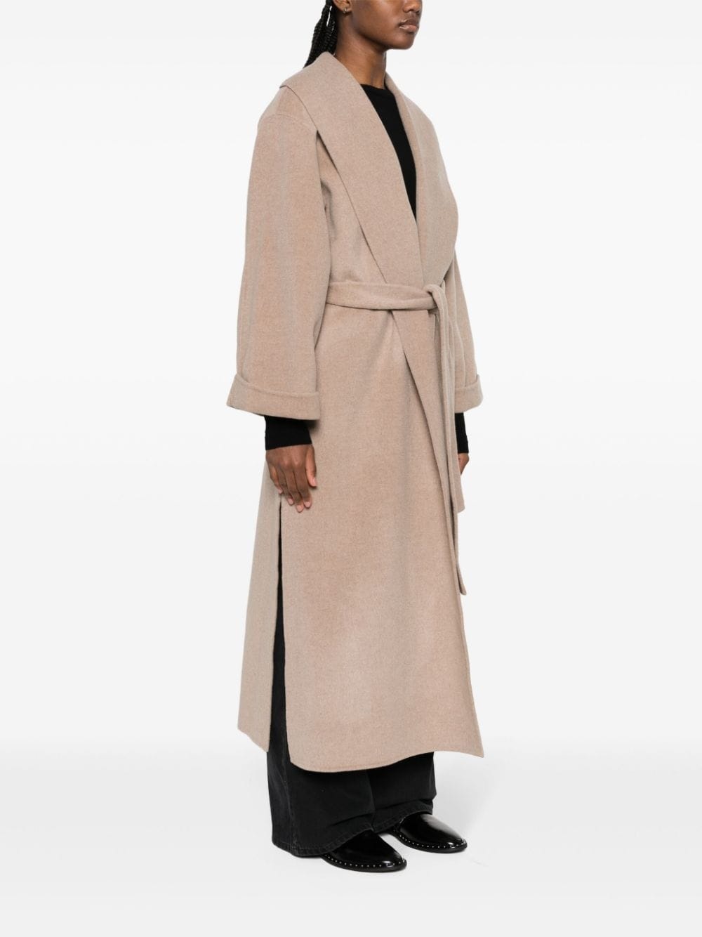 Trullem belted wool coat - 3