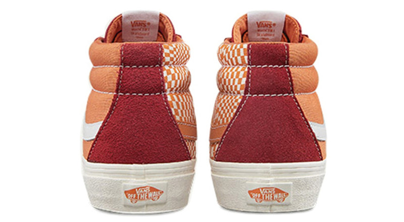 Vans Vans Sk8-mid Retro Mid-Top Casual Skate Shoes Unisex Red Orange Splicing 'Orange Red' VN0A391FTEV outlook