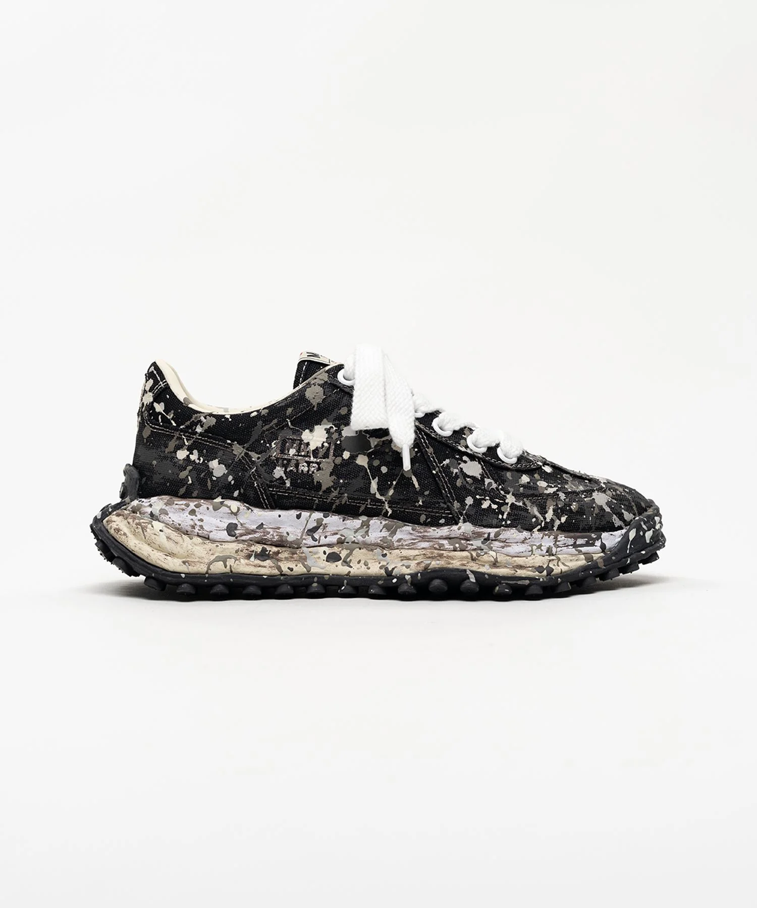 "LARRY"OG Sole Sputtering Paint Canvas Low-top Sneakers - 1