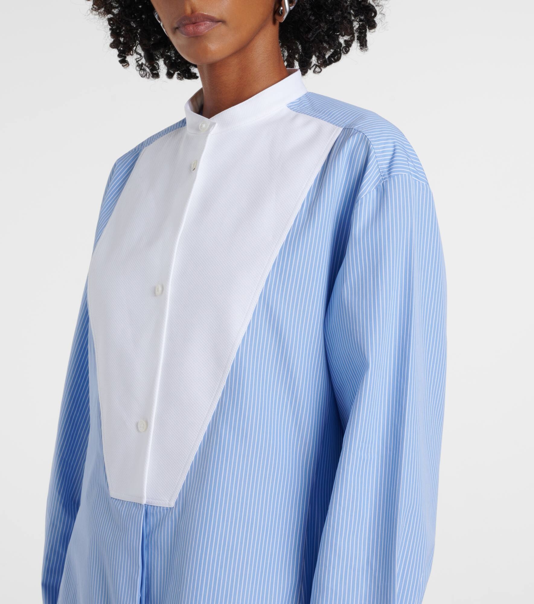 Pinstripe cotton shirt dress - 4