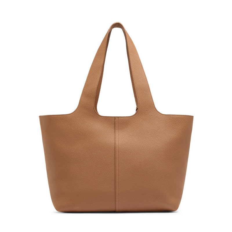Light brown tumbled leather shoulder bag 4