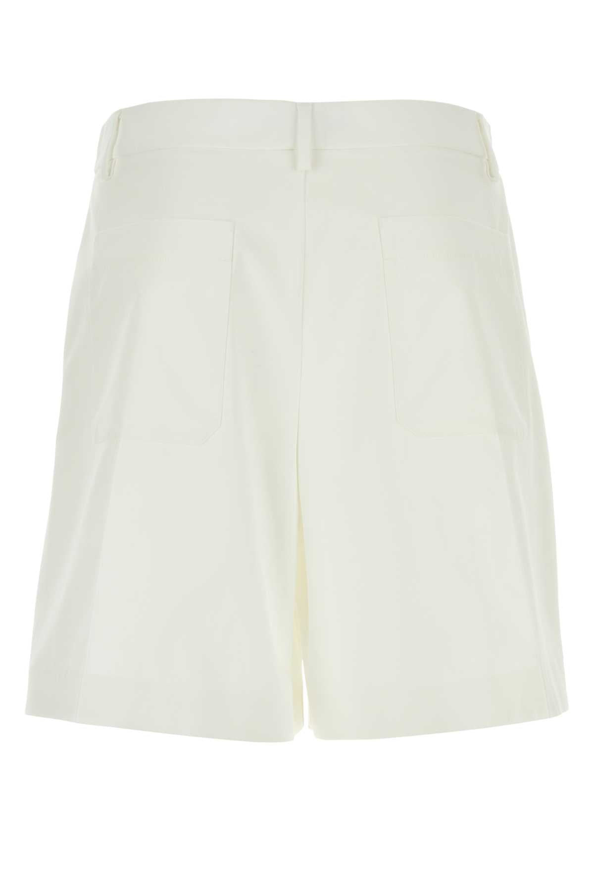 Valentino Garavani Men White Cotton Bermuda Shorts - 2
