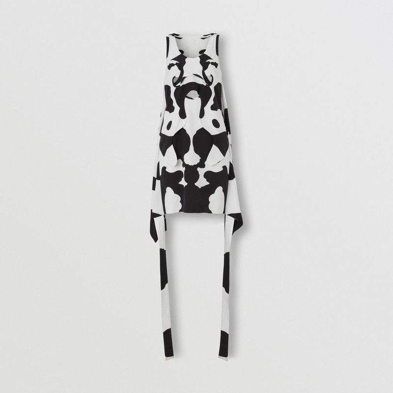 Cow Print Silk Crepe de Chine Dress 1