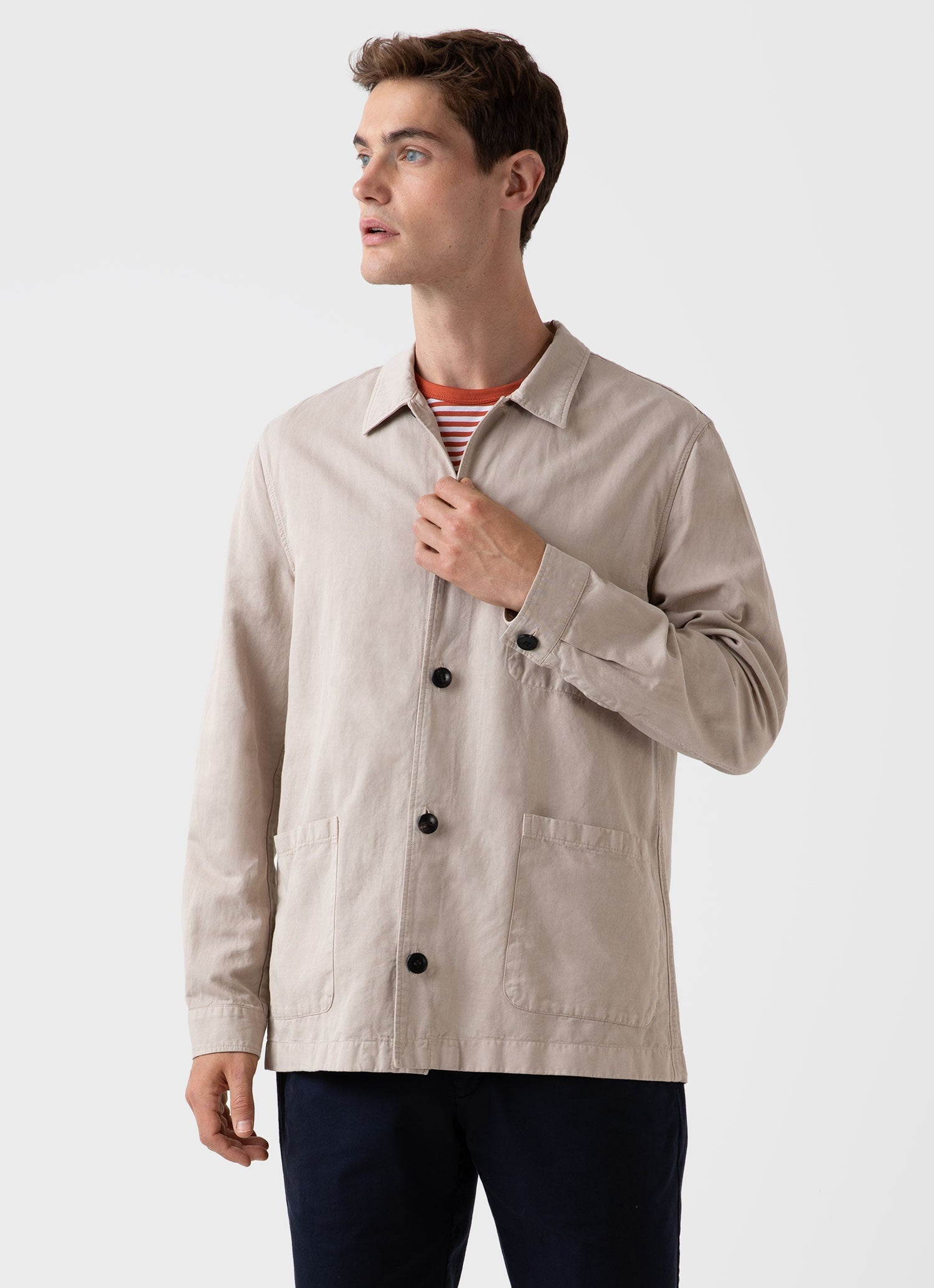 Cotton Linen Twin Pocket Jacket - 2