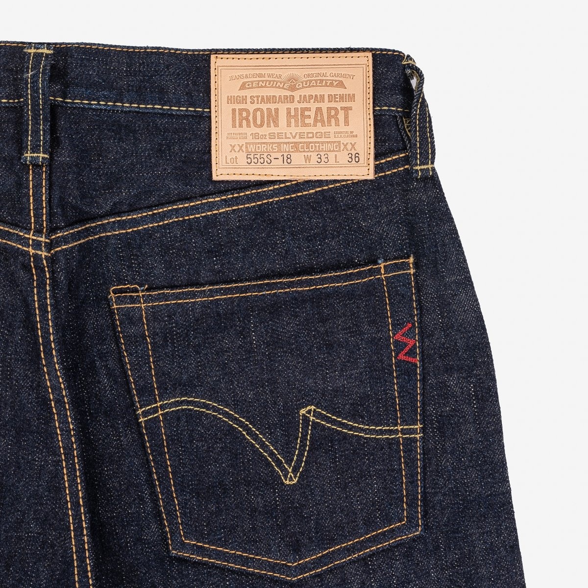 IH-555S-18 18oz Vintage Selvedge Denim Super Slim Cut Jeans - Indigo - 7