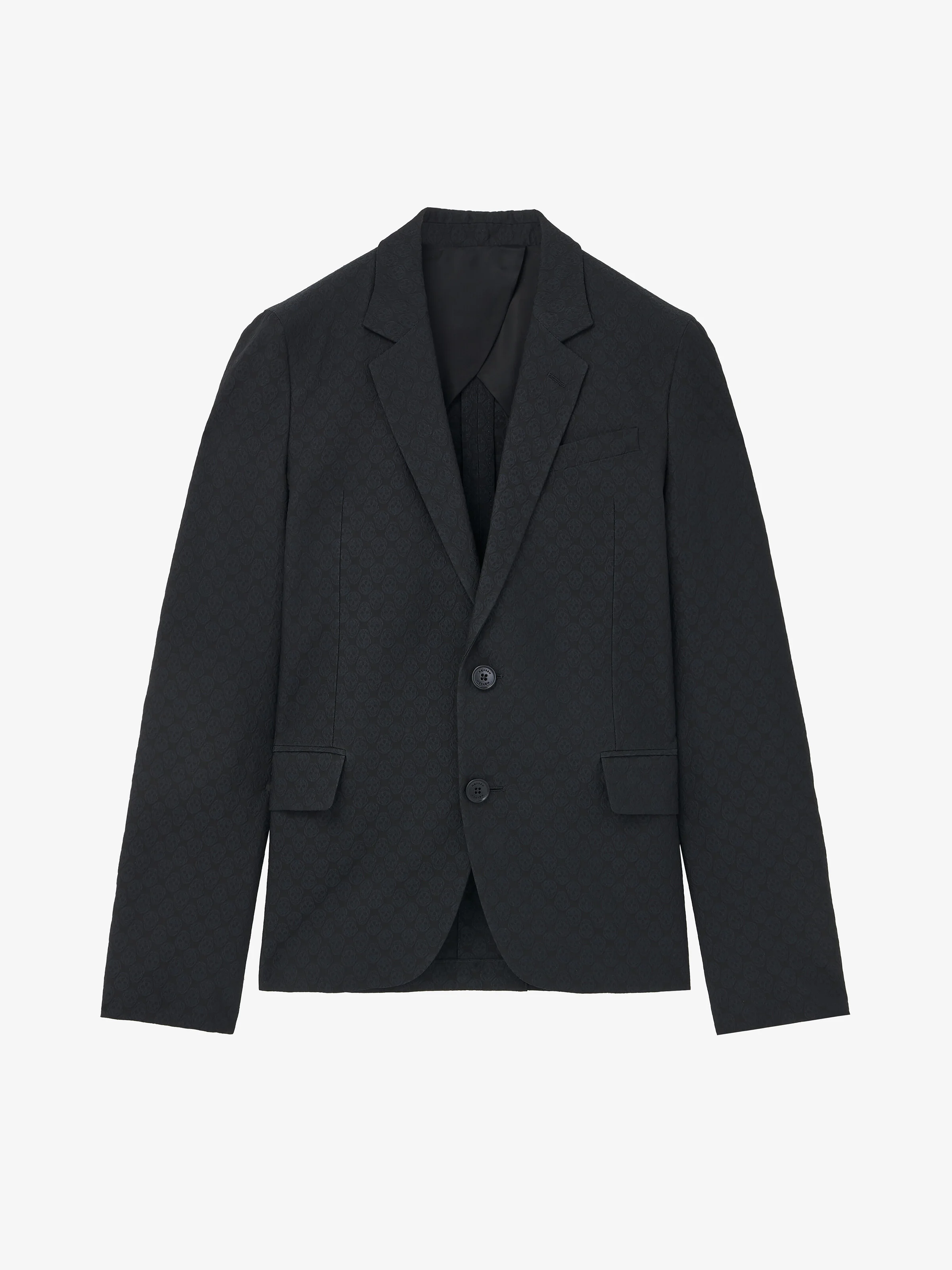 Skull Jacquard Deconstructed Jacket - 1